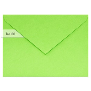 Sobres amarillo-verde 133x183mm/7.20x5.24in/Premium Heavyweight 150gsm / B6 Invitación de bautismo, cumpleaños, fiesta, baby shower, nueva tarjeta de bebé