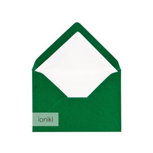 Waldgrün Gefütterte Umschläge 95x130mm,5,12x3,74in,Liner:weiß| Premium Schwergewicht Briefumschlag 220gsm| B7 Einladung,Familie,Kompliment,Weihnachtskarte
