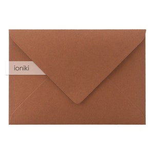 Enveloppes terre cuite 115 x 165 mm/6,50 x 4,53 in(C6)|Qualité supérieure épais 160 g/m²|A6 Mariage, Affaires/Famille, Fête, Réservez votre date, Invitation RSVP