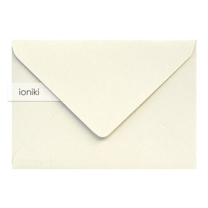 Envelopes marfim 115 x 165 mm/6,50 x 4,53 pol (C6), textura de linha | Envelope de alta gramatura de qualidade premium 160 g/m² | Convite de casamento A6, cartão de família, RSVP