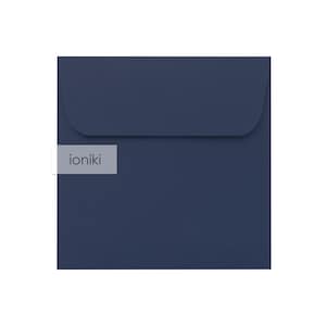 Buste blu navy 125 x 125 mm/4,92 x 4,92 pollici, trama a righe/Busta quadrata pesante premium 160 g/m²/Invito, famiglia, complimento, biglietto RSVP