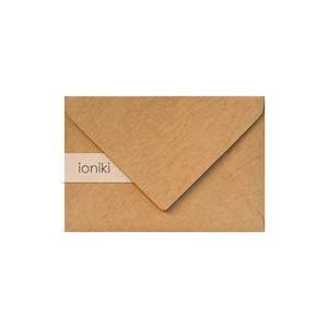 Enveloppes brunes 75x110mm / 4.33x2.95in (C7), texture du tronc d’arbre | Premium Heavyweight 200 g/m²| Famille A7,Compliment,RSVP,Cadeau,Merci,Carte de souhait