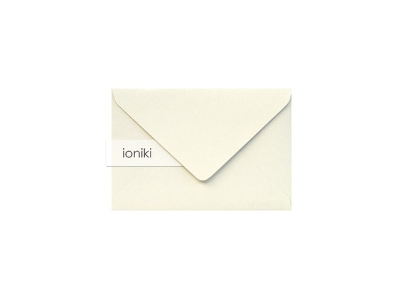 Ivory Envelopes 75x110mm/4.33x2.95in (C7), line texture | Premium Quality Heavyweight Envelope 160gsm|A7 Family, Compliment, RSVP, Gift Card