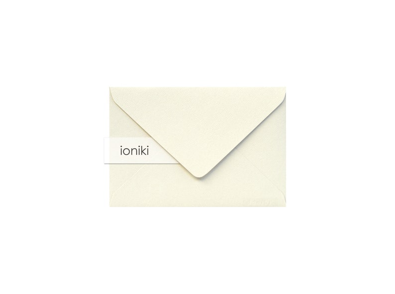 Ivory Envelopes 75x110mm/4.33x2.95in (C7), line texture | Premium Quality Heavyweight Envelope 160gsm|A7 Family, Compliment, RSVP, Gift Card image 1