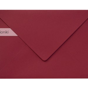 Bordeauxrode enveloppen 160 x 220 mm/8,66 x 6,30 inch (C5), stippentextuur|Premium kwaliteit zwaargewicht envelop 160 g/m²| A5-uitnodiging, kerst, feestuitnodiging