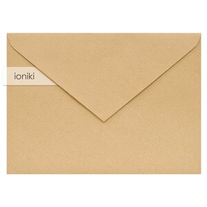 Envelopes Kraft Natural com Linhas 133x183mm/7,20x5,24in | Qualidade Premium Peso Pesado 120gsm | Convite B6, Salvar a Data, Família, Cartão RSVP