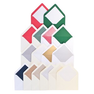 Sample Pack 95x130mm/5.12x3.74in Premium Quality Heavyweight Lined Envelopes |16 kleuren| Familie, Compliment, RSVP, Dank u, Gift, Xmas Card