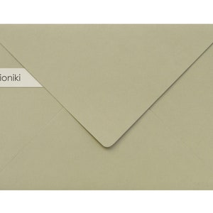 Envelopes Khaki 160 x 220 mm/8,66 x 6,30 pol (C5), textura de linha | Envelope de alta gramatura de qualidade premium 160 g/m² | Convite de casamento A5, convite para festa