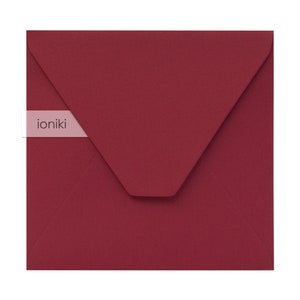 Bordeaux Enveloppen 168x168mm/6.61x6.61in, dot textuur | Premium Zwaargewicht 160gsm| Bruiloft, Doop, Feest, Baby douche, Kerstuitnodiging
