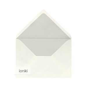 Envelopes forrados esbranquiçados 115x165mm/6,50x4,53 pol. (C6), forro: cinza claro|Qualidade premium pesada 220gsm|Convite A6, família, cartão de elogio