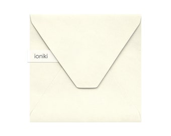 Ivory Envelopes 168x168mm/6.61x6.61in, line texture| Premium Heavyweight 160gsm | Wedding, Christening, Party, RSVP, Company Invitation