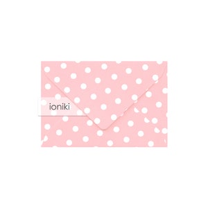 Rose avec des enveloppes blanches de pois 75x110mm/4.33x2.95in (C7), texture de point| Poids lourd premium 150gsm| A7 Compliment, Partie, Cadeau, Carte de remerciement
