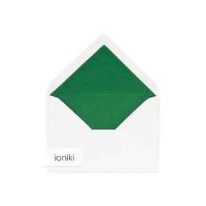 Linee incrociate bianche texture Buste foderate 75x110mm / 5.12x3.74in, fodera: verde / Premium Heavyweight 280gsm / Α7Invite, Famiglia, Complimento, Xmas Card