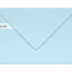 Envelopes azuis claros 160x22 0mm/8,66x6,30 pol. (C5) | Envelope pesado de qualidade premium 150gsm | Casamento A5, convite de batizado, convite para festa