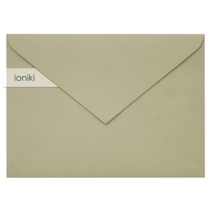 Khaki 5x7 Envelopes (133x183mm/7.20x5.24in), line texture, Premium 160gsm, B6 Wedding Invitation, Save the Date, Family, RSVP Card