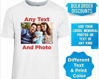 Personalised T-shirt Custom Photo Your Image Printed Stag Hen - Etsy