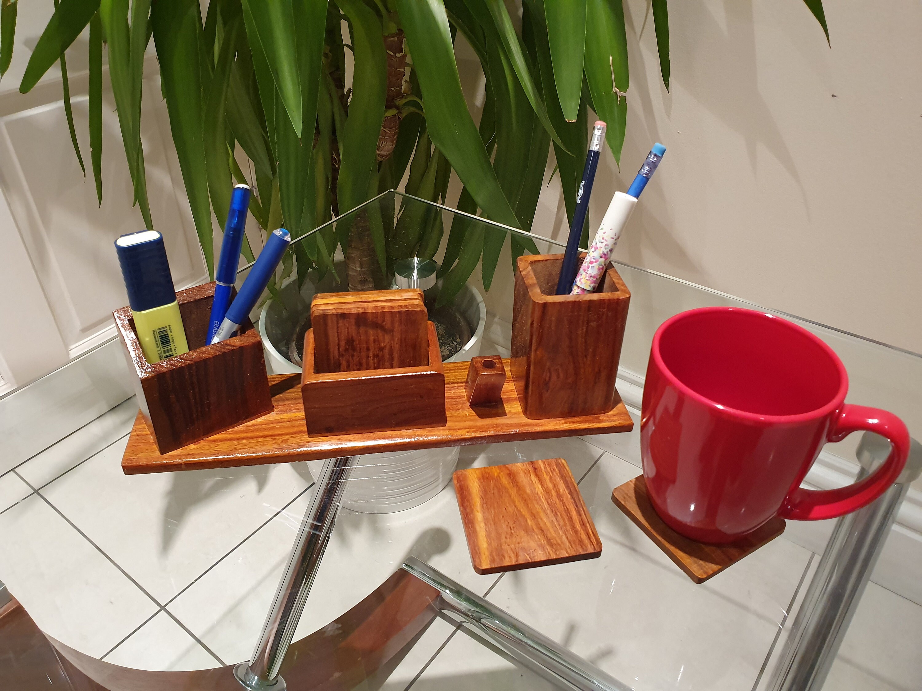 Stationary Stand for Desk Sheesham Wood Etsy