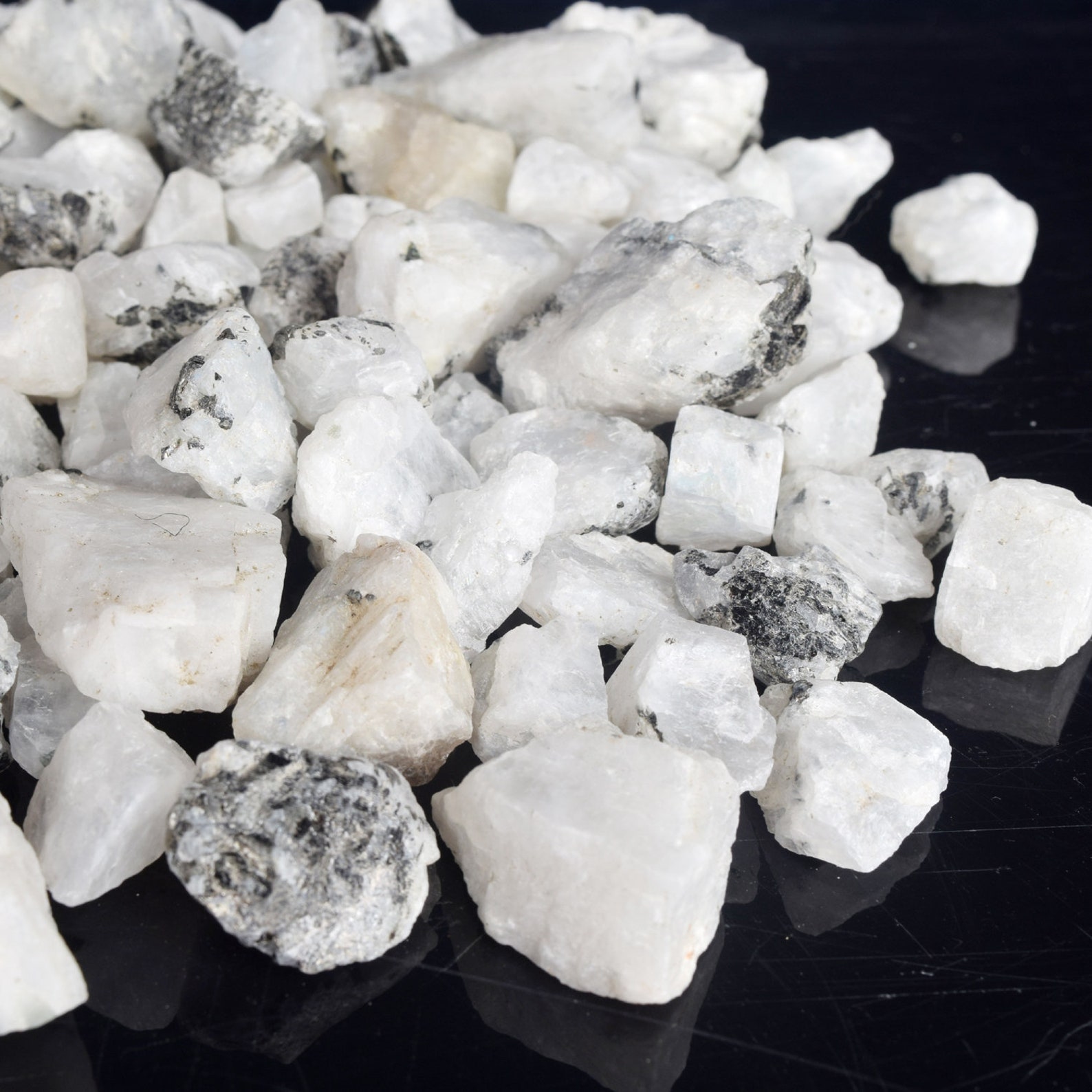 100 Natural White Moonstone Irregular 2500 Carat Opaque Rare Etsy