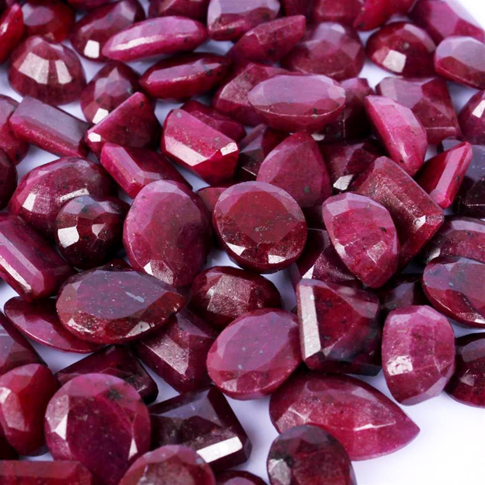 Natural Ruby Gemstones Opaque Red Faceted Loose 500 Carat Lot | Etsy