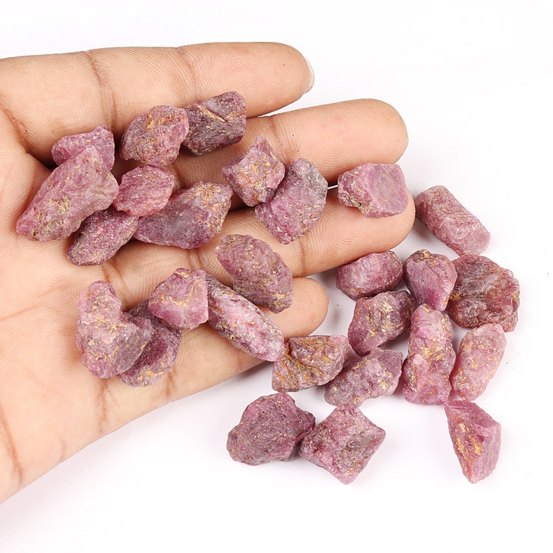 Natural Ruby Lot Rough Untreated 500 Carat Gemstone Loose Crystal Irregular Stone Opaque Lot Uncut Specimen Stones Earth Mined Best Quality