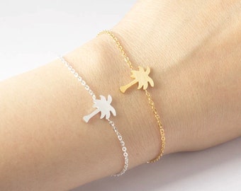 Sterling Silver Palm Tree AnkletAnkle BraceletPalm Tree CharmMinimalSilverAdjustableGiftEverydayBohoBeachFestivalSummeruk