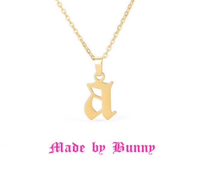 Letter E Necklace Gold Necklace Gold Initial Necklace Initial Necklace Gothic Letter Necklace Letter Necklace,Old English Necklace