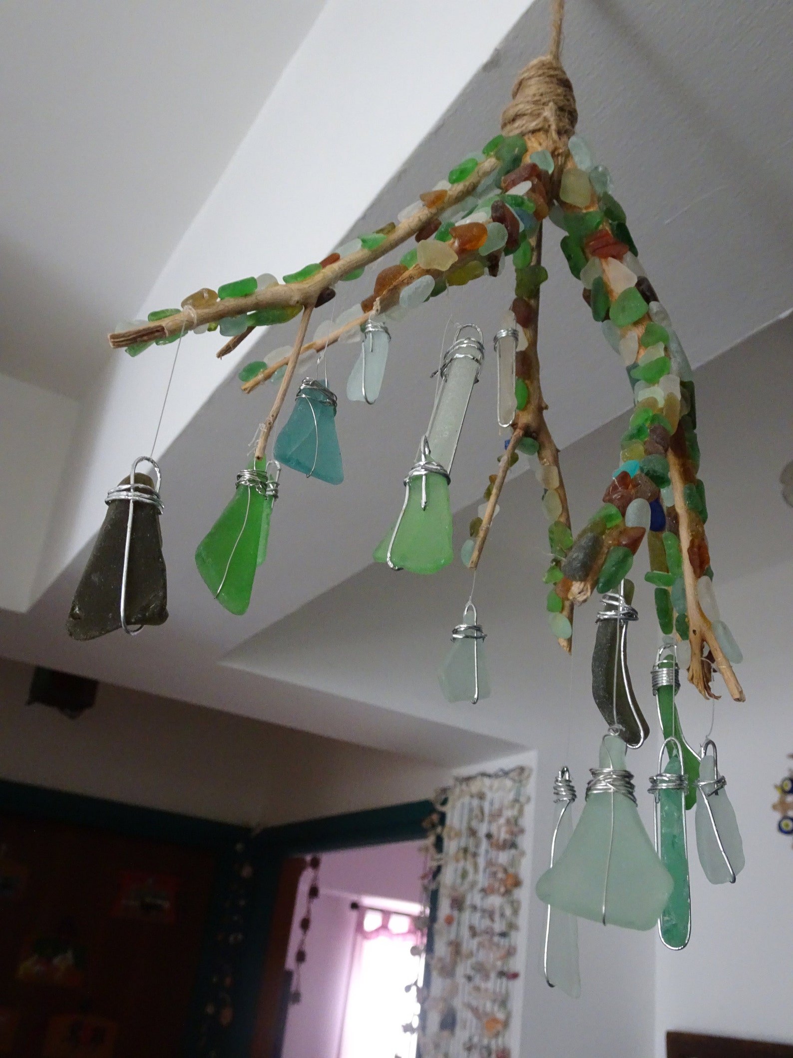 30cm Long 20cm Large Mobile Decoration With a Branch and Sea Etsy