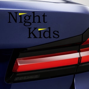 Myogi Night Kids, (Yellow) Initial D NightKids Drifting Racing Team Replica Sticker Decal Vinyl