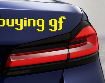 Buying GF Sticker 2 For 1 Stickers Buying Girlfriend Decal Runescape meme Vinyl Sticker Die-cut decal
