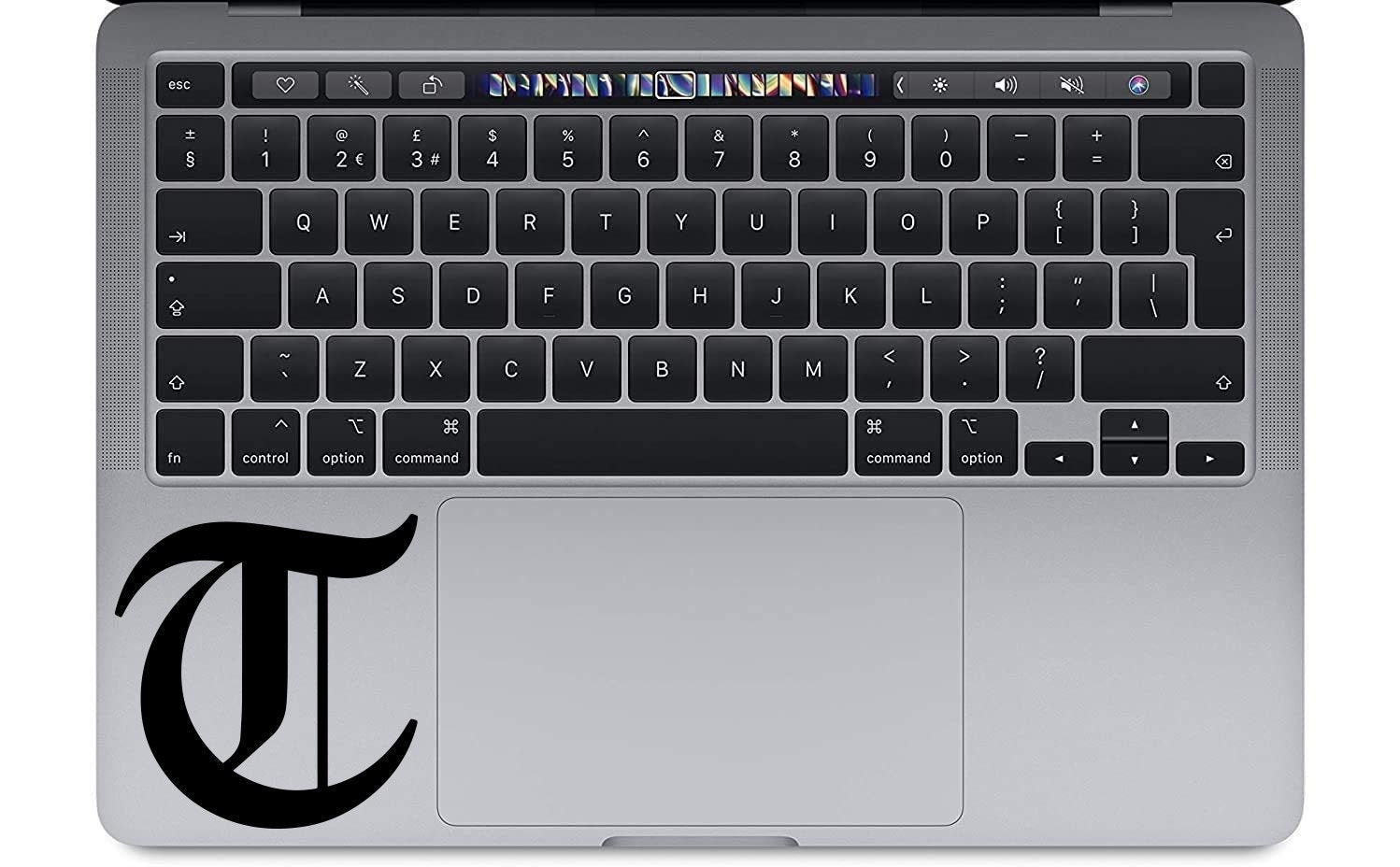 Old English Letter T Old Letter Decal Initial Vinyl Decal Apple Sticker ...