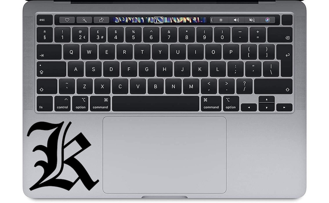 Old English Letter K Old Letter Decal Initial Vinyl Decal Apple Sticker