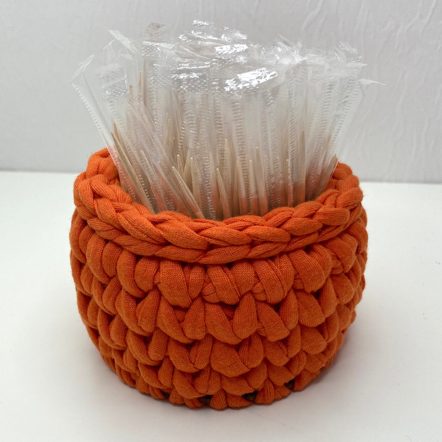 Small basket wooden bottom crochet basket basket for small Etsy