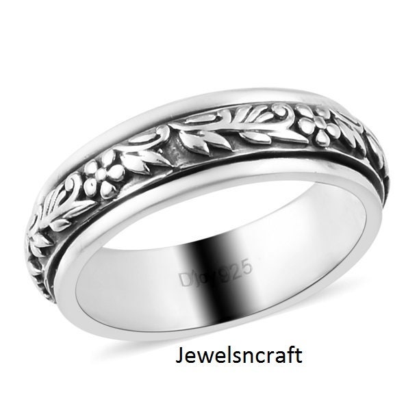 925 Sterling Silver Ring Silver Spinner Ring For Women | Etsy