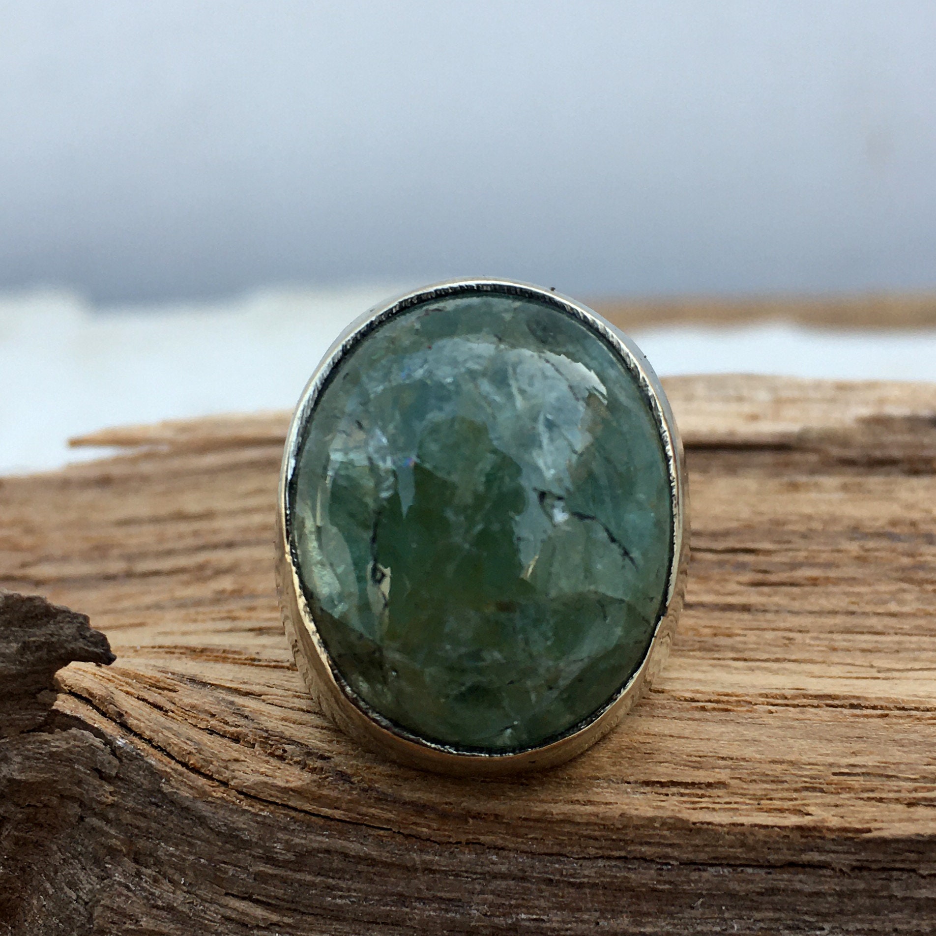 Aquamarine Mens Ring Aquamarine Ring Silver Mens Etsy