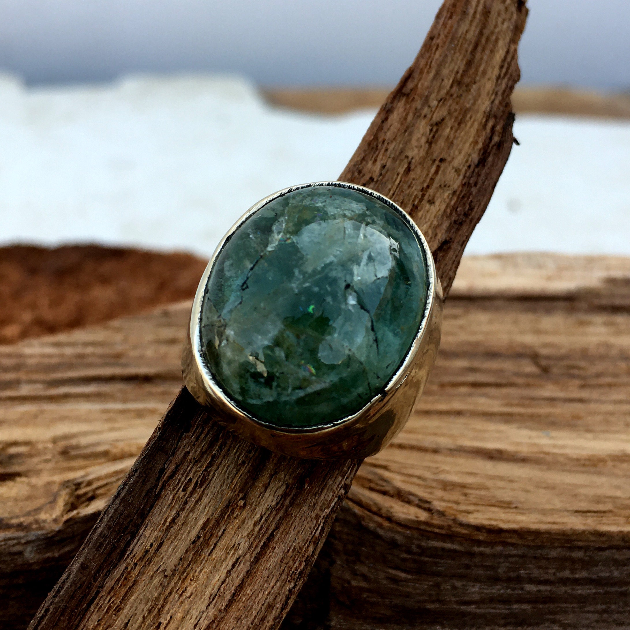 Aquamarine Mens Ring Aquamarine Ring Silver Mens Etsy