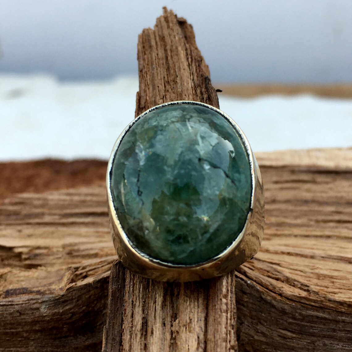 Aquamarine Mens Ring Aquamarine Ring Silver Mens Etsy
