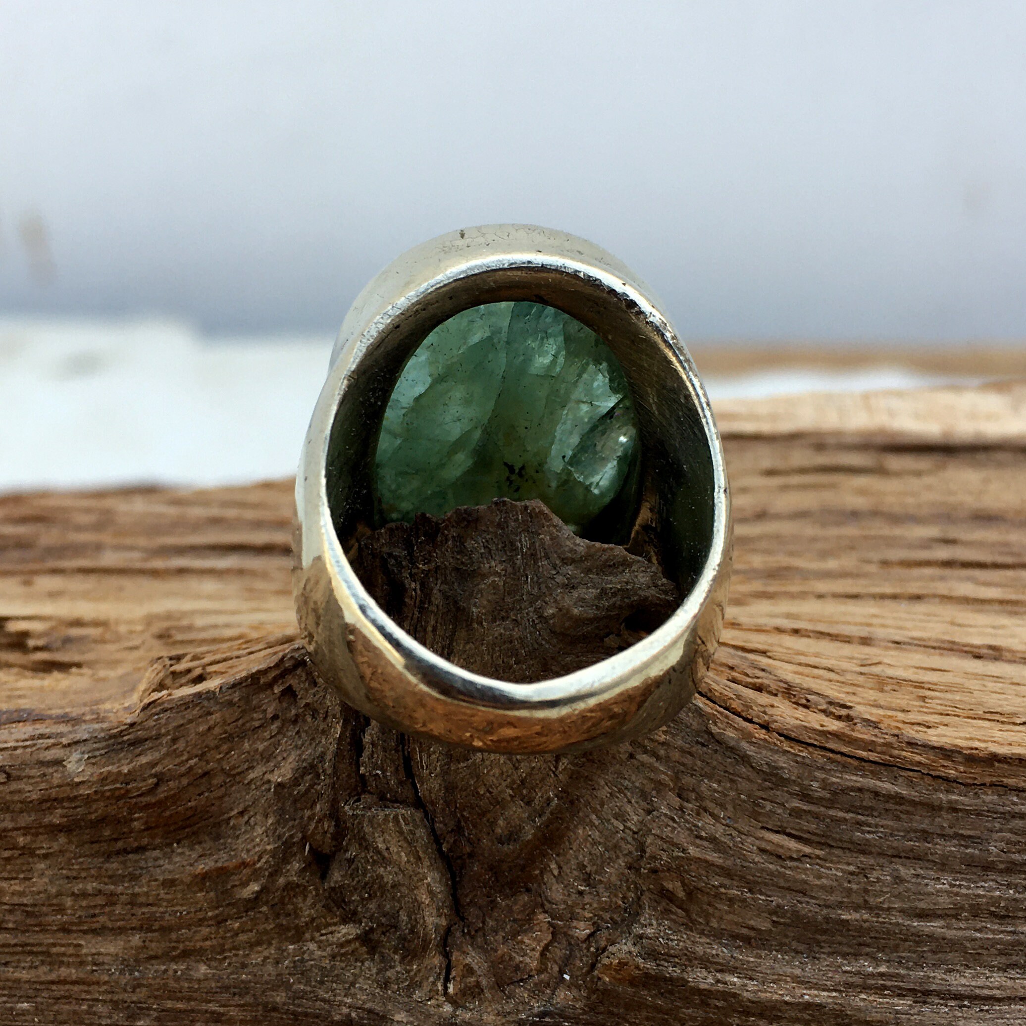 Aquamarine Mens Ring Aquamarine Ring Silver Mens Etsy