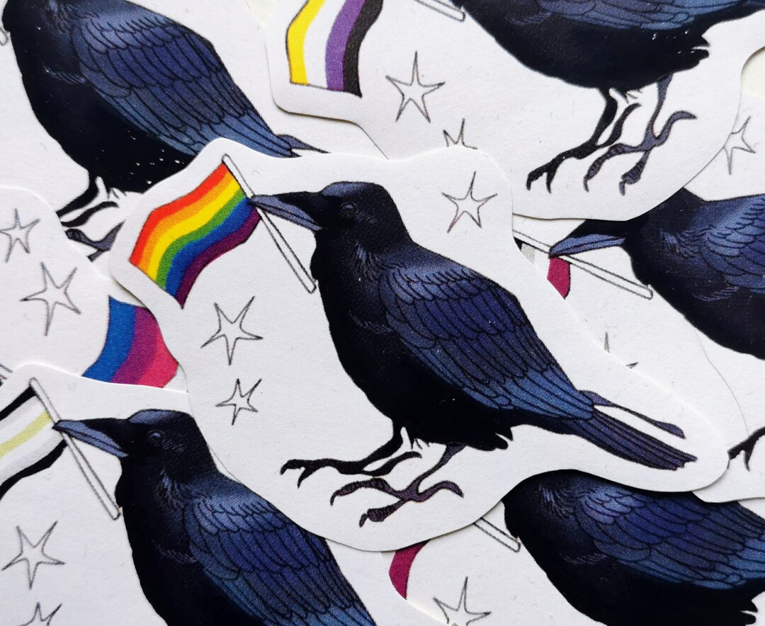 LGBT Pride Sticker "crow" - Etsy.de