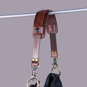 Vintage Leather Shoulder Pad Handbag Straps Replacement Leather Tote Strap with Pads briefcase strap