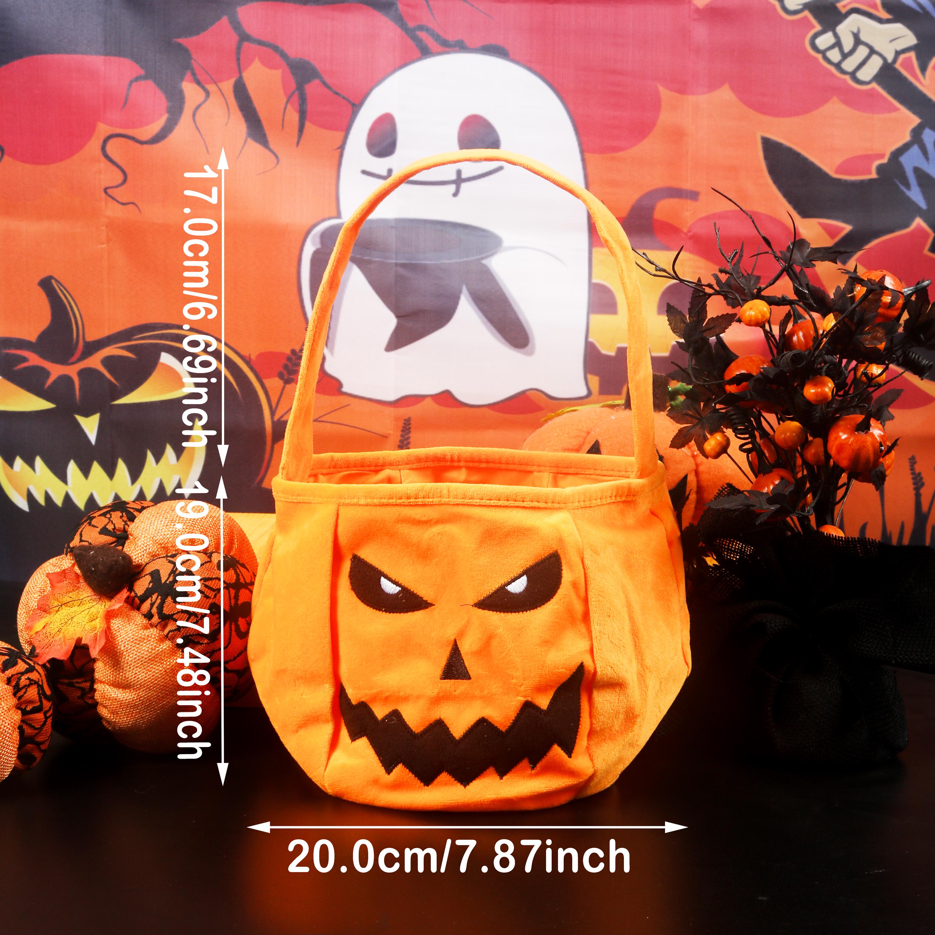 Custom Halloween Basket,Personalized Pumpkin Bucket With Name,Halloween Pumpkin Bucket Snack Basket Bag,Halloween Gift,Accepting Logo Custom
