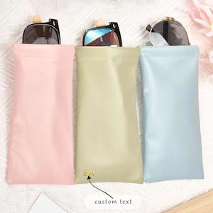 Sac à lunettes personnalisé en cuir PU, cadeaux de fête de mariage, porte-lunettes et lunettes de soleil pour femme, cadeau de demoiselle d'honneur, cadeau pour elle