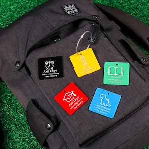 Personalized Backpack Tag: Acrylic Name Charm for School Kids