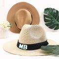 Personalized  Beach Hats,Mrs. Straw Hat,Monogrammed Vacation Sun Hat,Bridesmaid Gift,Bridal Party Gift,Wedding Party,Bachelorette Beach Hat, product logo