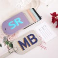 Personalized Shadow Monogram Vegan Leather Luggage Bag Tag,Accept Logo Customization,Wedding Bridesmaid Bachelorette Party Favors product logo