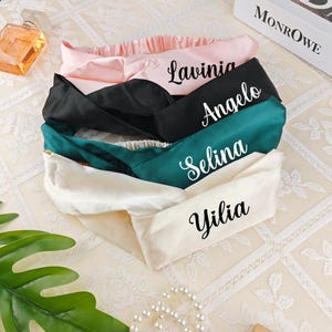 Custom Crossed Headbands,Personalized Hair Wrap,Front Knot Headband,Protective Headband,Satin Headbands,Flat Headbands,Accepting Logo Custom