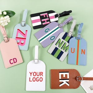 Personalized Leather Luggage Tag,Monogrammed Luggage Tag,Travel Gift,Suitcase Tag,Bridesmaid Gift,Christmas Gift,Accepting Logo Custom