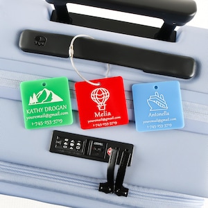 Personalized Acrylic Luggage Tag: Custom Engraved Travel ID