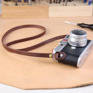 Leather Camera Strap: Handmade Full Grain Leather, Fuji & Leica