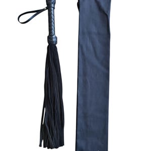 Suede Flogger 25.6 inches, Genuine Leather, Handmade.