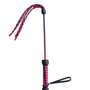 Riding Crop with 4 Tails, Handmade from Genuine Leather.